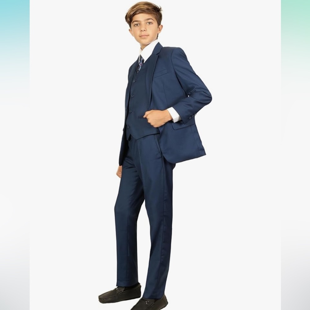 Boys 3 piece Navy suit 10-12